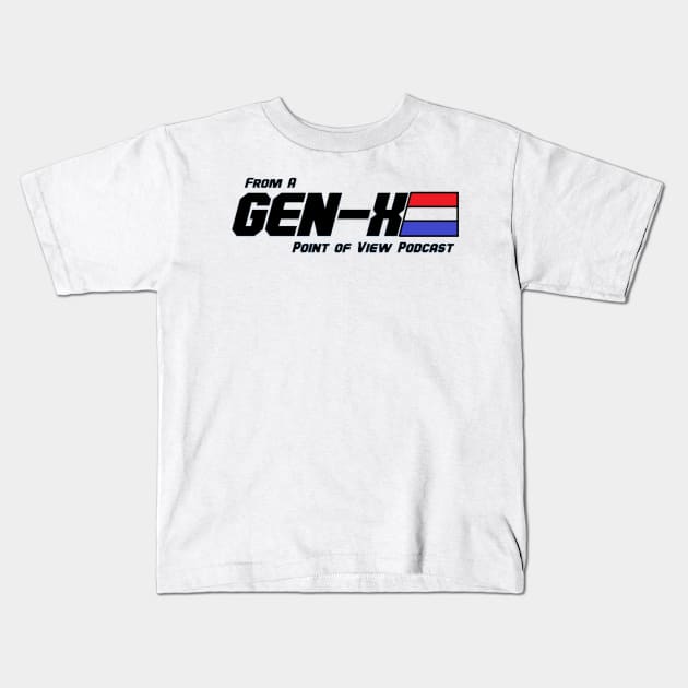 Go Gen X Pod! Kids T-Shirt by The Sidebar Cantina